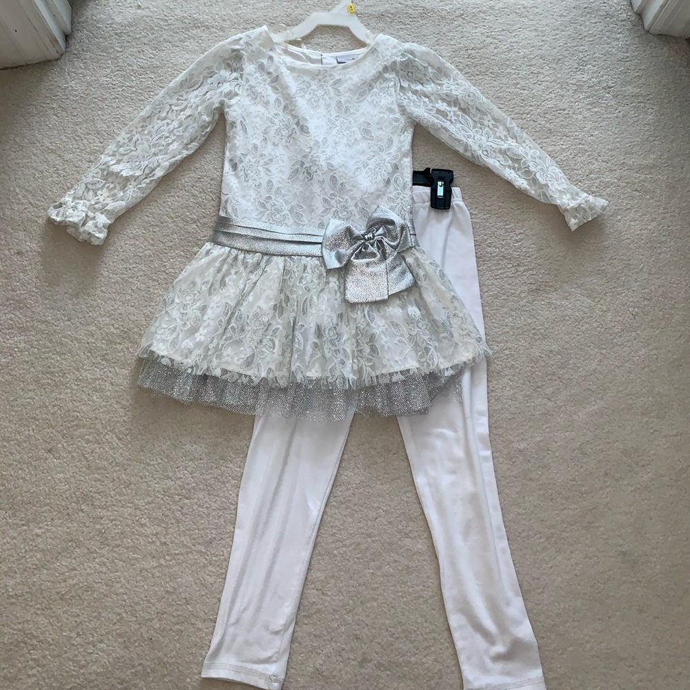 Girls White Matching Set